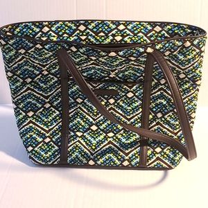 Vera Bradley Small Trimmed Tote in Rain Forest